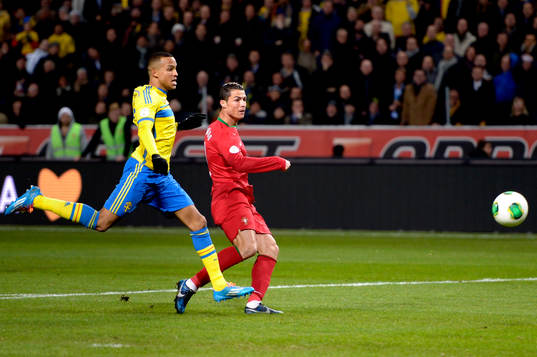 Portugals Cristiano Ronaldo gör 0-1