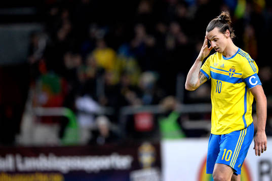 Sveriges Zlatan Ibrahimovic deppar