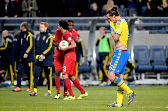 Sveriges Zlatan Ibrahimovic deppar