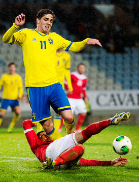 Maltas Zach Muscat och Sveriges Christoffer Nyman