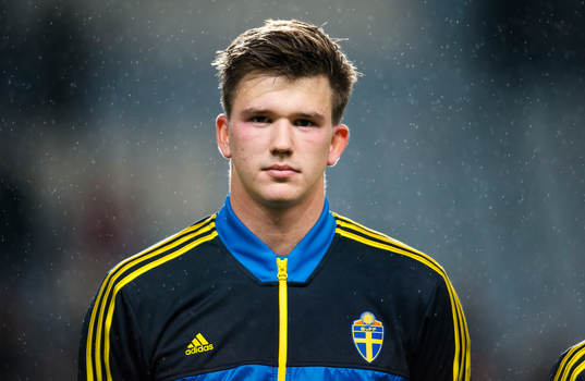 Sveriges målvakt August Strömberg