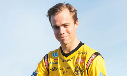 Mjällbys Andreas Blomqvist  i en träningsmatch mellan