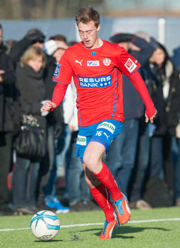 Helsingborgs  i en träningsmatch mellan Mjällby och