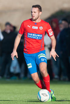 Helsingborgs Alexander Zaim i en träningsmatch mellan