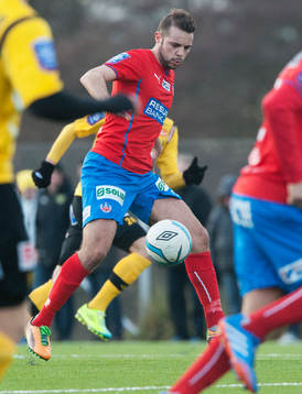 Helsingborgs Alexander Zaim i en träningsmatch mellan