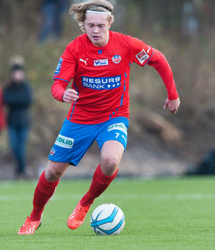 Helsingborgs  i en träningsmatch mellan Mjällby och