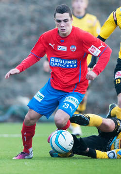 Helsingborgs Granit Sherifi i en träningsmatch mellan