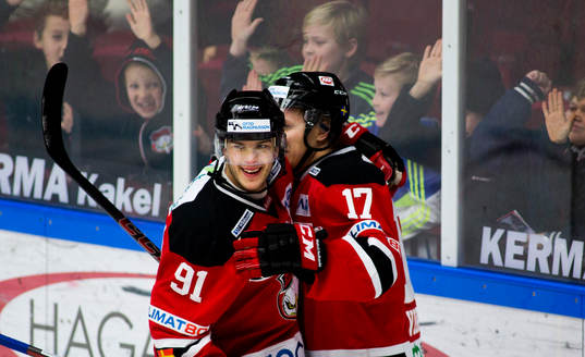 Malmö Redhawks Björn Svensson jublar