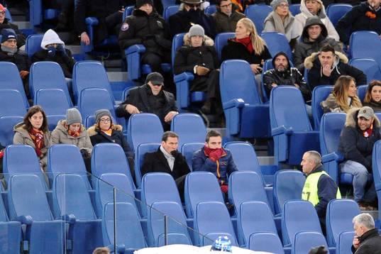 Rudi Garcia, allenatore della AS Roma, in tribuna