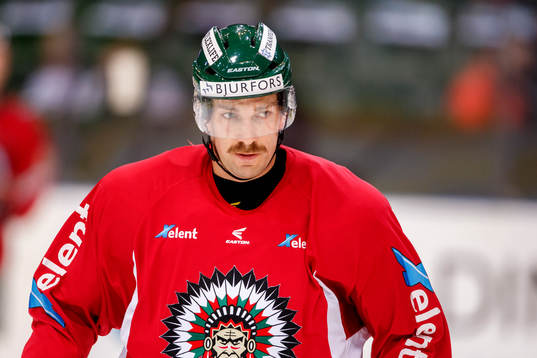 Frölunda Joel Lundqvist på uppvärmningen innan