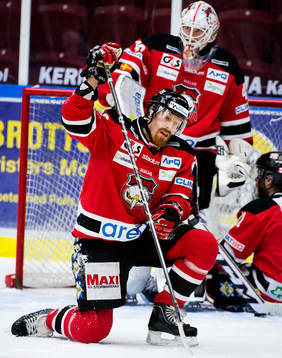 Malmö Redhawks målvakt Pontus Sjögren och Jens Olsson