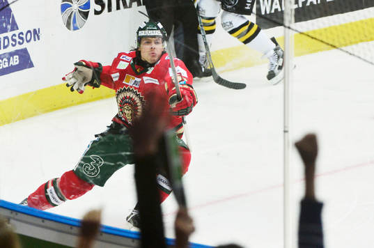 Frölundas Mats Rosseli Olsen jublar