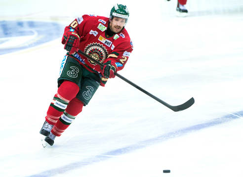 Frölundas Joel Lundqvist med en präktig mustasch