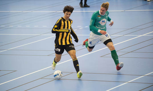 IFK Hässleholms Mert Yanev i matchen i  innefotboll i