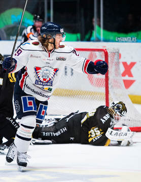 s målvakt Alexander Hamberg deppar