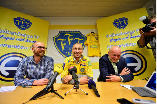 Falkenbergs FF's sportchef Håkan Nilsson och Falkenbergs
