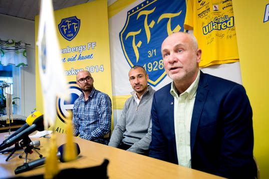 Falkenbergs klubbchef Patrik Lundgren och sportchef Håkan