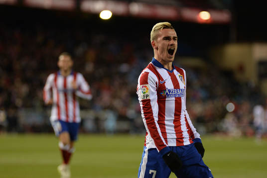 Griezmann marca gol en el partido entre el Atletico de