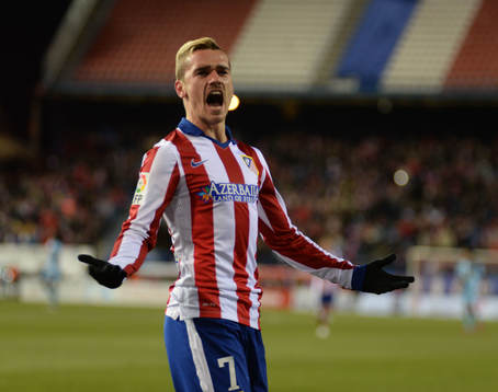 Griezmann marca gol en el partido entre el Atletico de