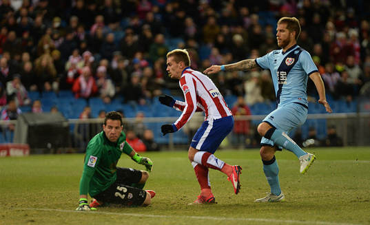 Griezmann marca gol en el partido entre el Atletico de