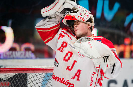 Troja Ljungbys målvakt Christoffer Bengtsberg depparunder