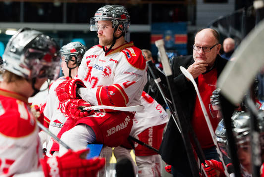 Joakim Eriksson och tränare Gunnar Leidborg