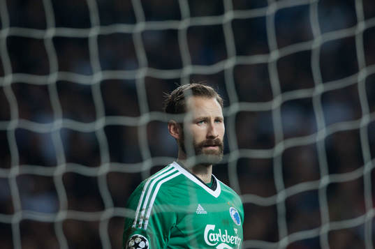 Köpenhamns Johan Wiland i matchen i Champions League
