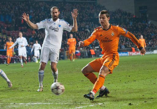 Real Madrids Cristiano Ronaldo och Köpenhamns Olof