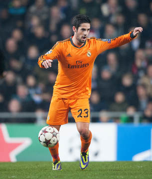 Real Madrids Isco  i matchen i Champions League mellan FC