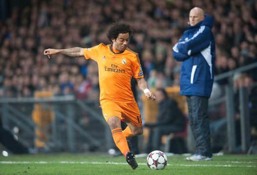 Real Madrids Marcelo i matchen i Champions League mellan FC