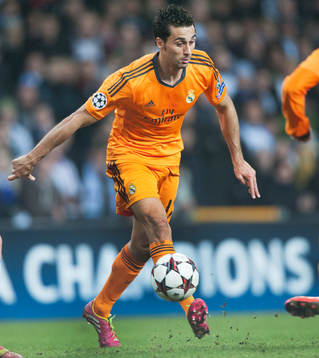 Real Madrids Alvaro Arbeloa  i matchen i Champions League
