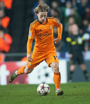 Real Madrids Luka Modric i matchen i Champions League
