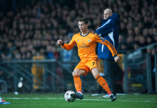 Real Madrids Cristiano Ronaldo i matchen i Champions League