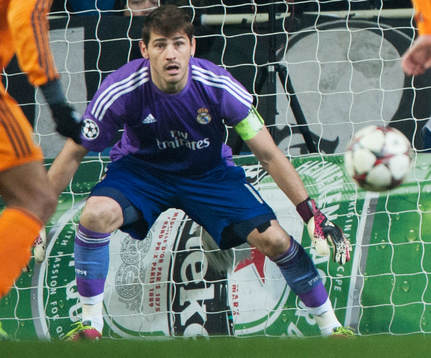 Real Madrids målvakt Iker Casillas  i matchen i Champions