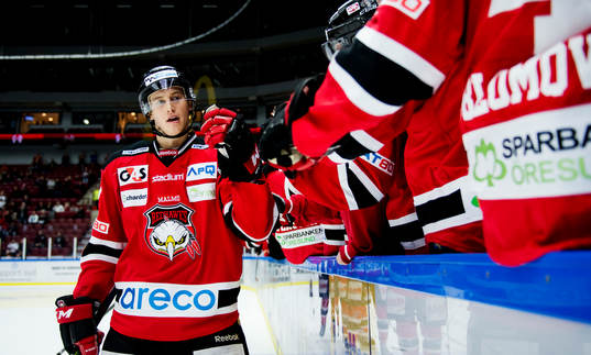 Malmö Redhawks Robin Alvarez jublar