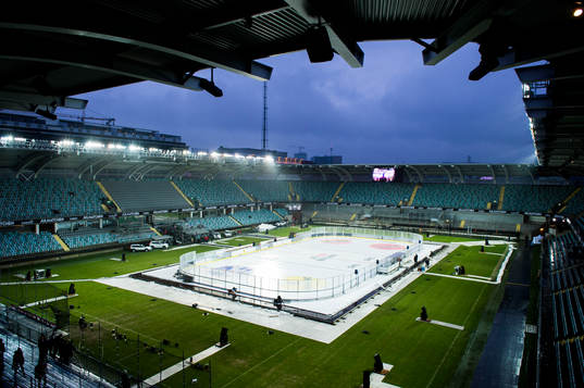 Rinken på Gamla Ullevi innan ishockeymatchen i SHL mellan