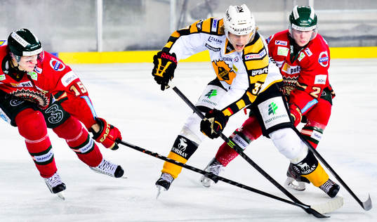 Skellefteås John Norman mellan Frölundas John Klingberg
