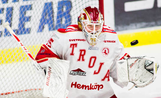 Troja Ljungbys målvakt Viktor Kokman