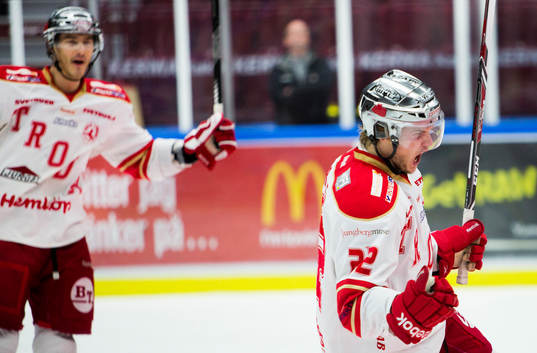 Troja Ljungbys Henrik Eriksson jublar