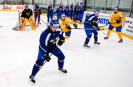 Sebastian Collberg när Sveriges JVM-lag tränar
