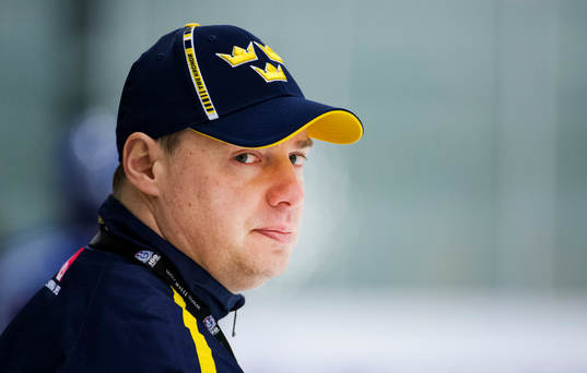 Förbundskapten Rikard Grönborg när Sveriges JVM-lag