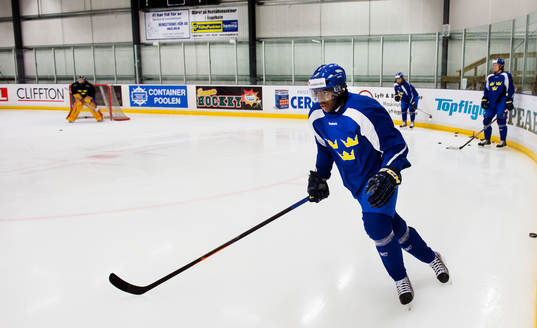 Edwin Hedberg när Sveriges JVM-lag tränar