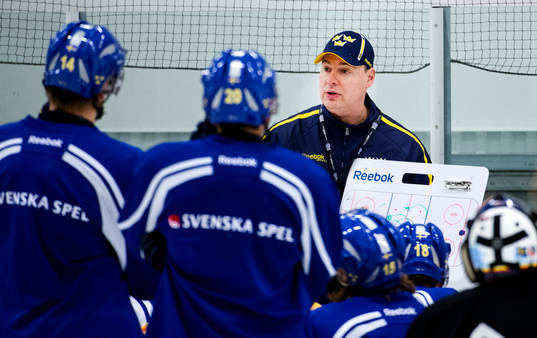 Förbundskapten Rikard Grönborg när Sveriges JVM-lag