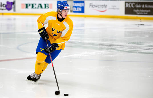 Ludvig Nilsson när Sveriges JVM-lag tränar