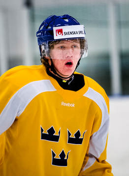 Gustav Olofsson när Sveriges JVM-lag tränar