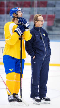 Niklas Persson och förbundskapten Pär Mårts
