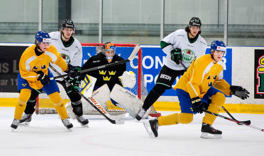 Sveriges Arvid Lundberg, Ludwig Byström och Rögles Emil