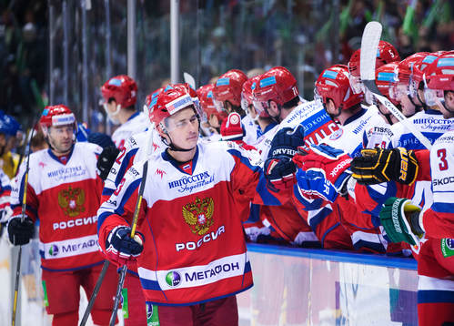 Rysslands Maksim Chudinov jublar