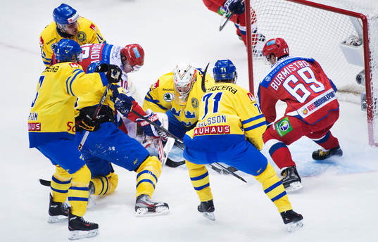 Rysslands Viktor Tikhonov och Alexander Burmistrov oroar