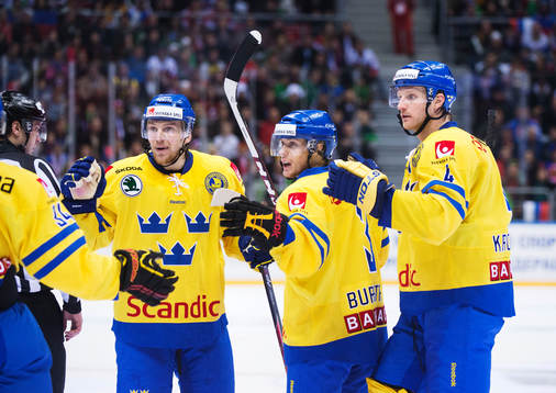 Sveriges Tom Wandell, Niclas Burström och Staffan Kronwall